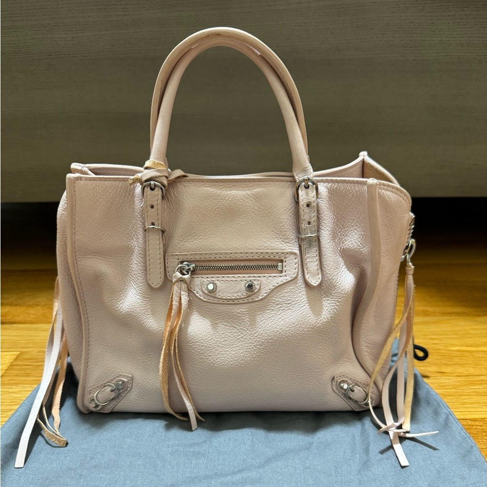 Balenciaga Papier Mini Leather Satchel (Pink) - Picture 7 of 8